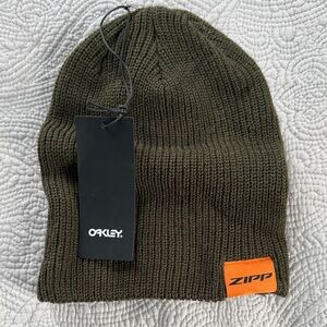 SRAM/Oakley Dark Green Knit Beanie with Orange Patch